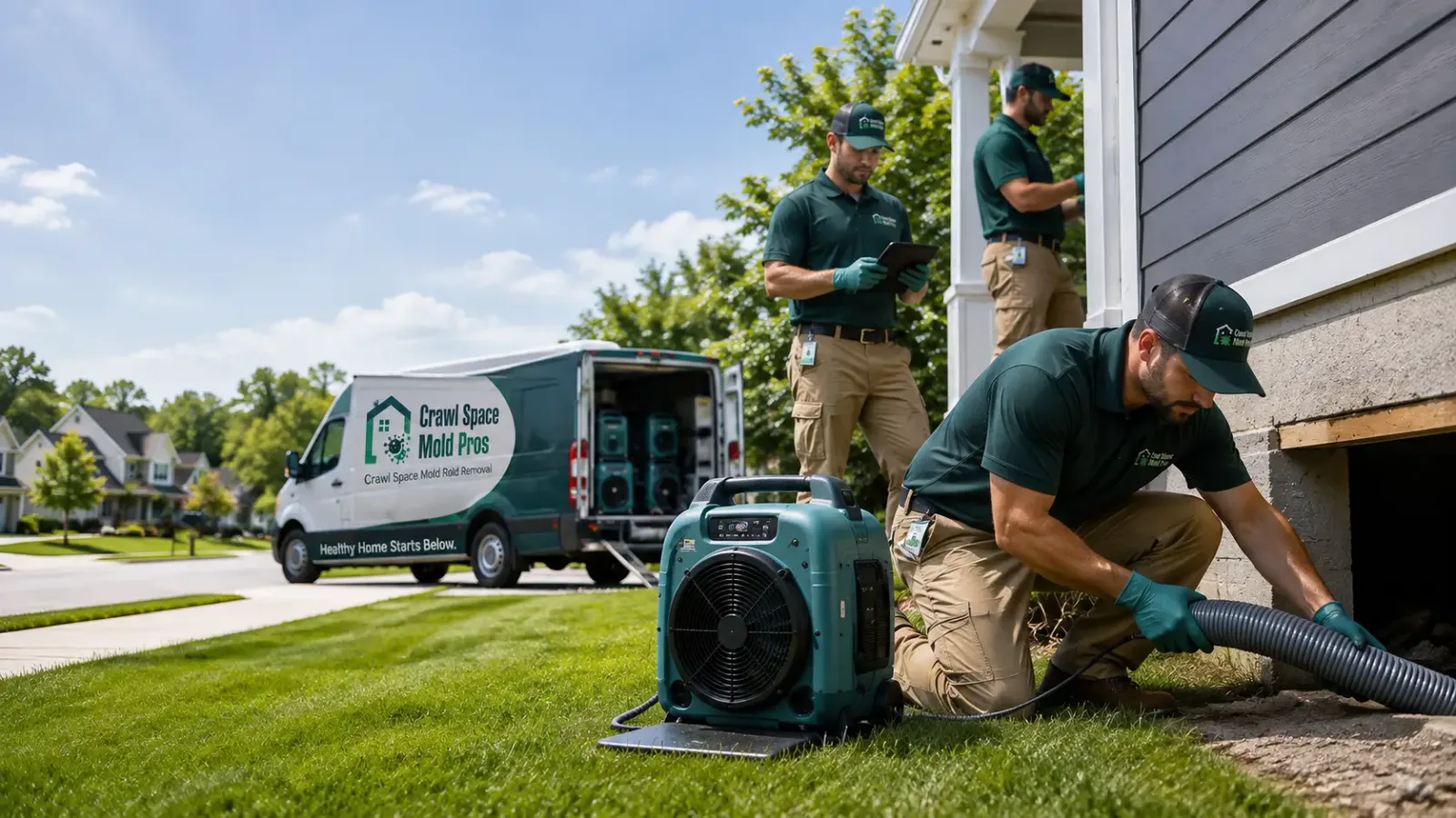 Crawl Space Mold Removal in Hemlock, MI
